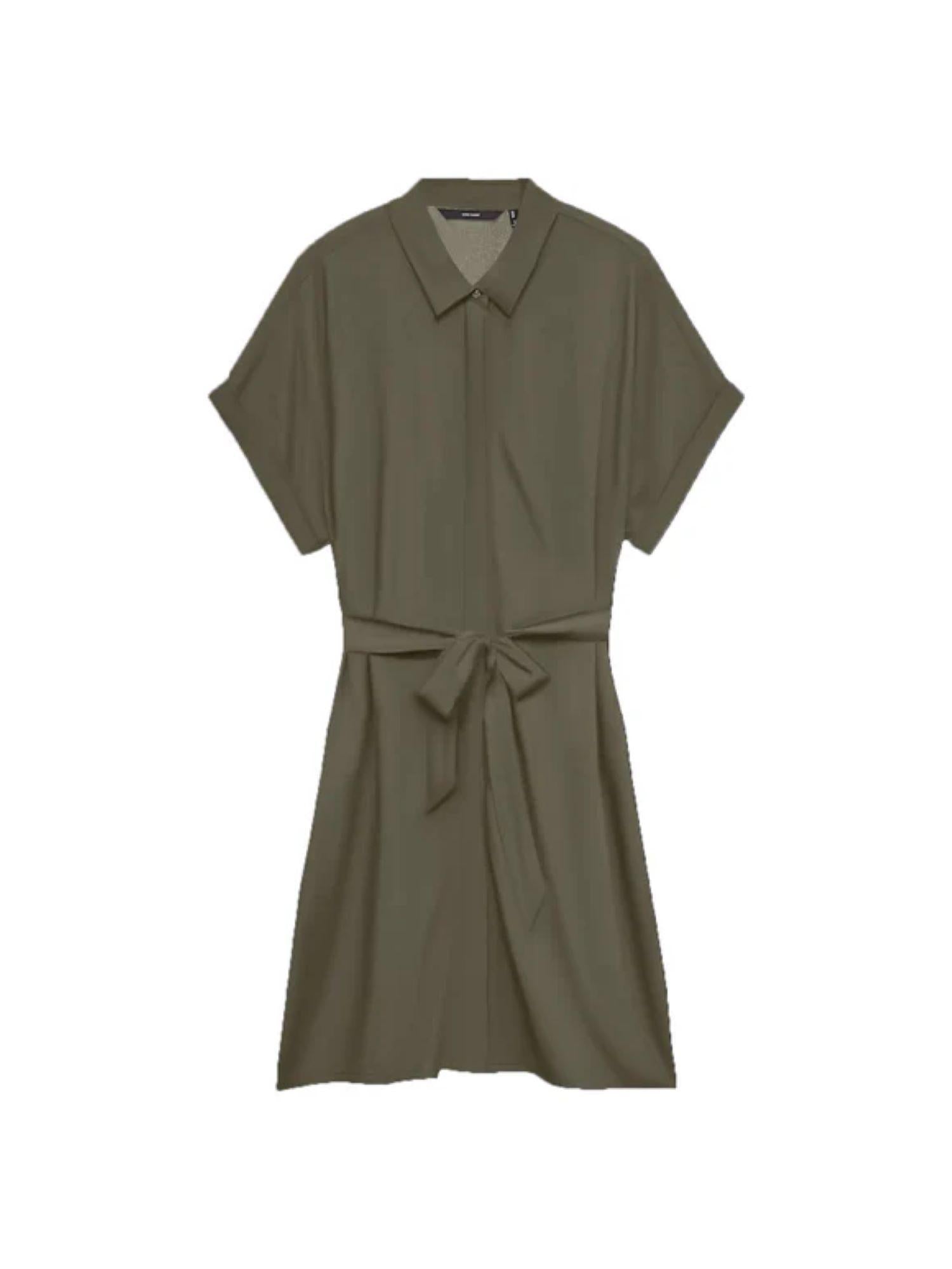 Vero Moda abito corto chemisier in viscosa verde militare 10302043 KALAMATA VERO MODA