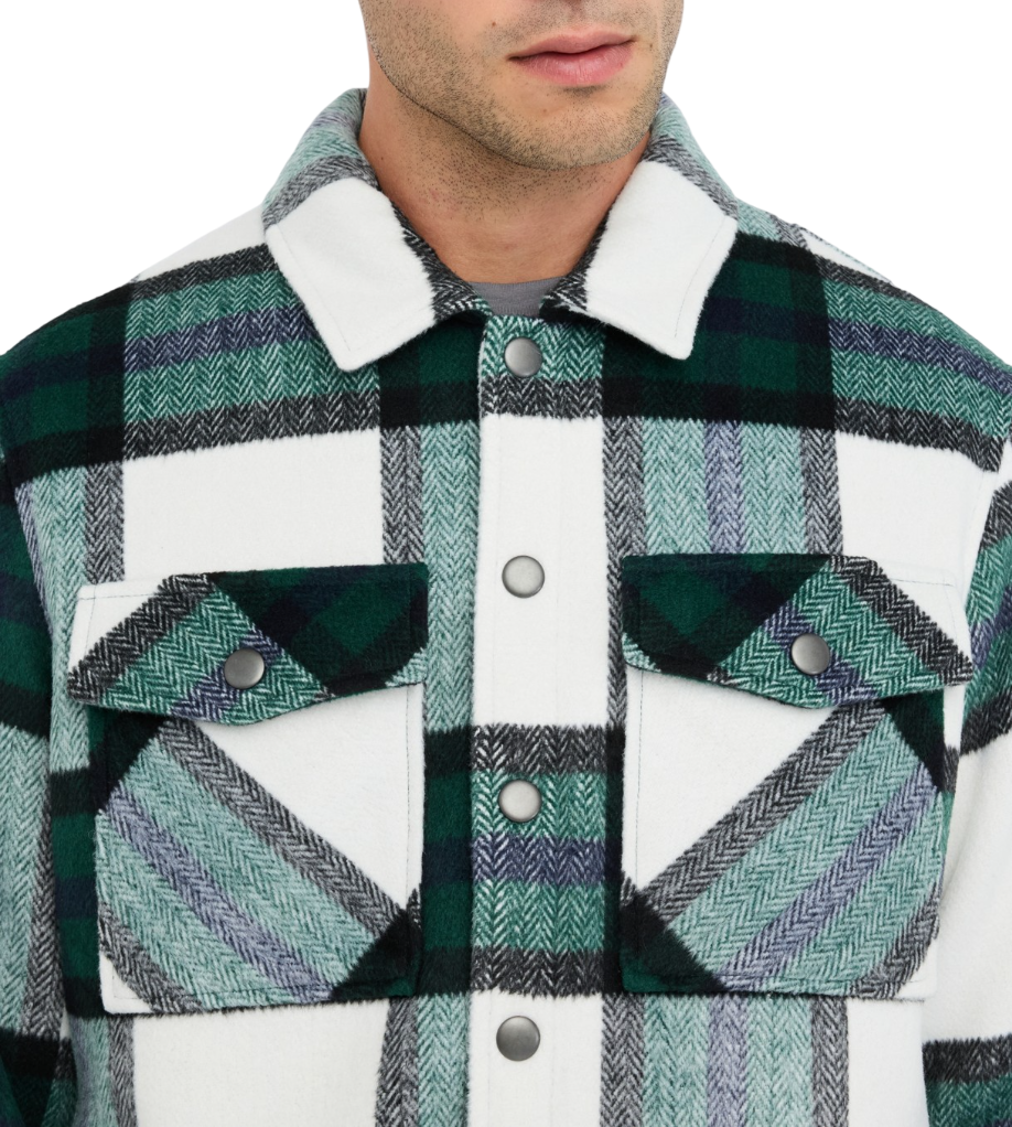 Liu Jo giacca uomo misto lana check verde panna QF5129T216A P9044 LIU JO