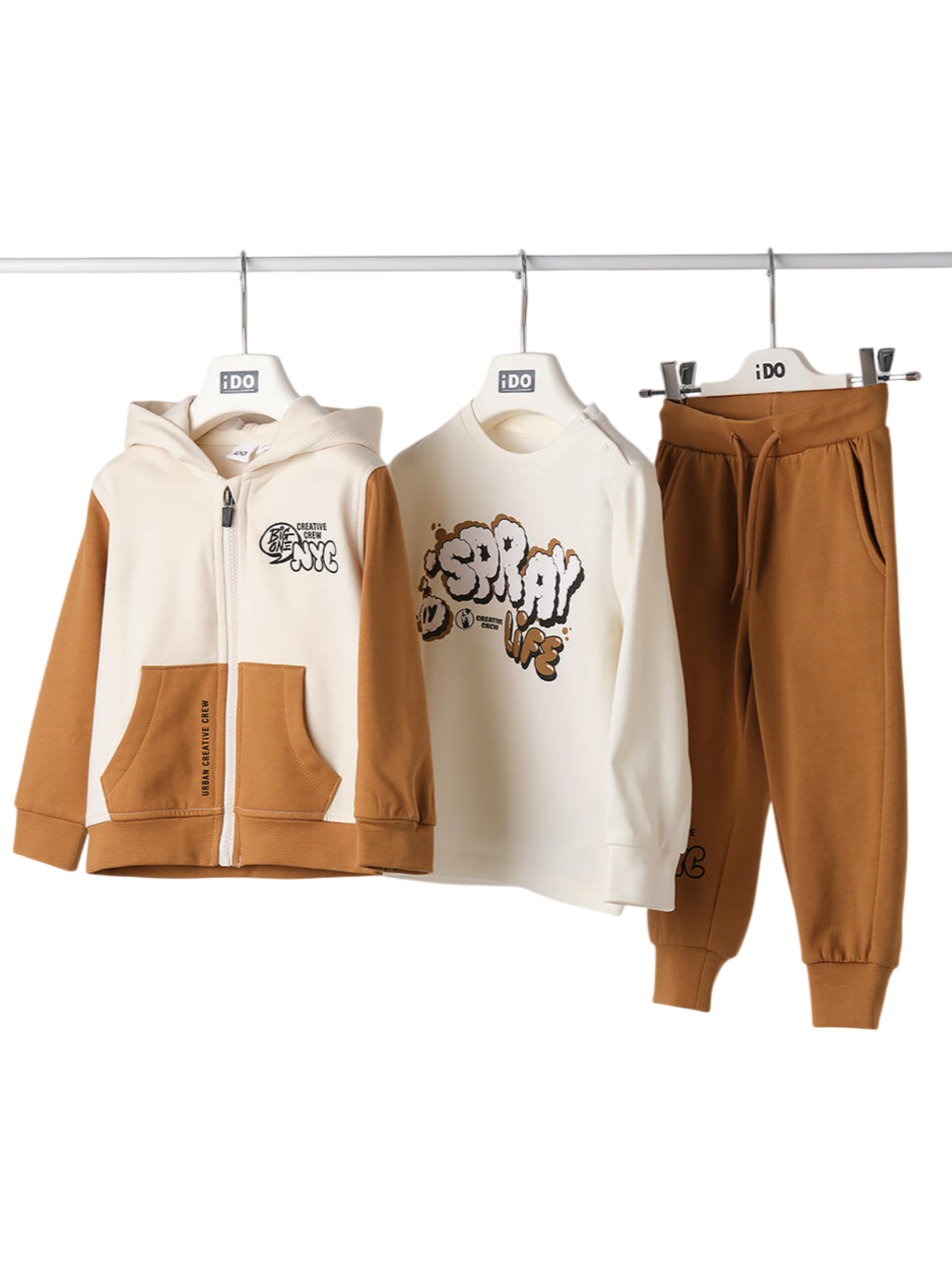 iDo completo sportivo bambino marrone panna 4F700 0124 iDO