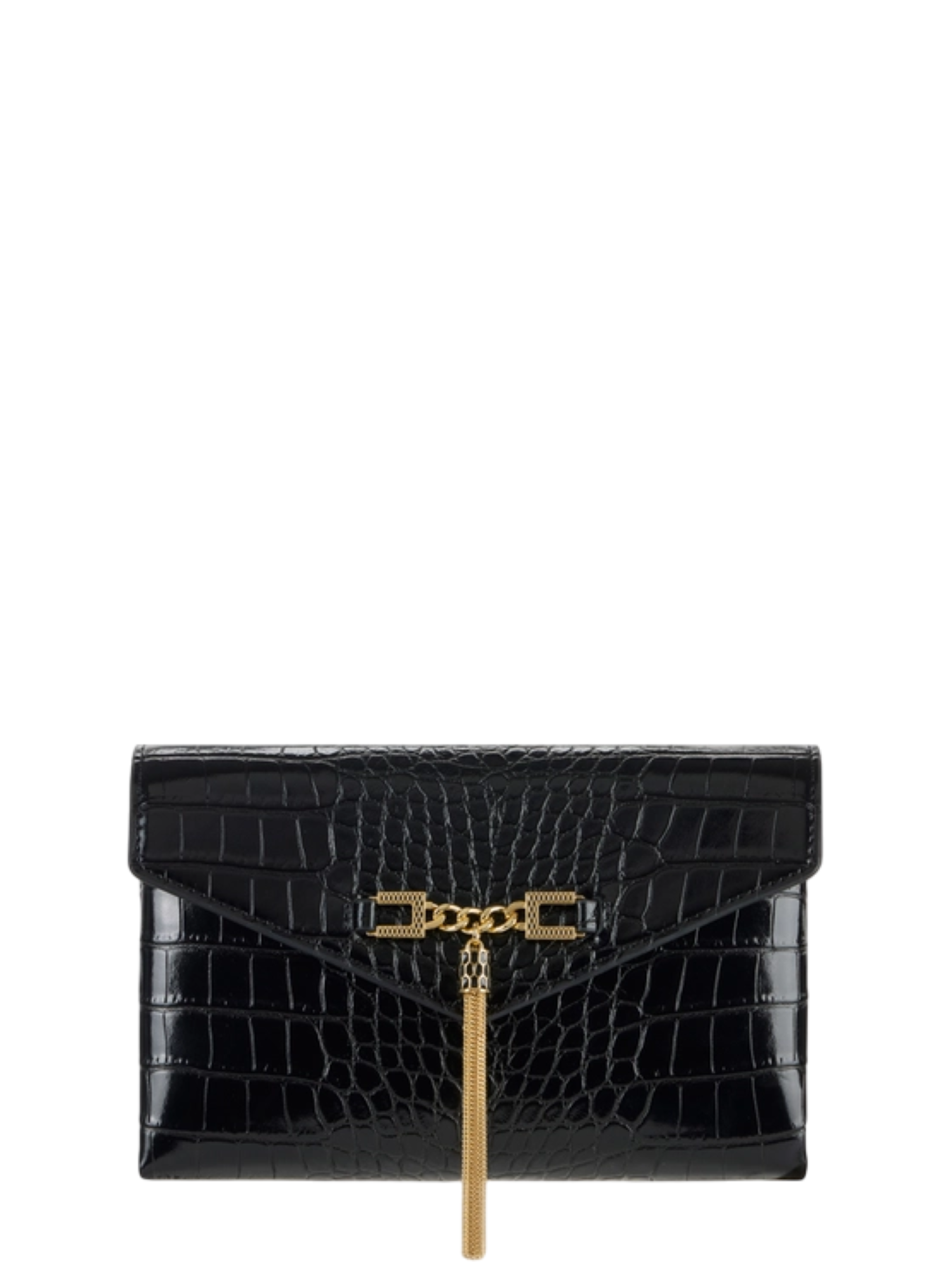 Elisabetta Franchi pochette in ecopelle coccodrillo nero BS56A57E2 110 ELISABETTA FRANCHI