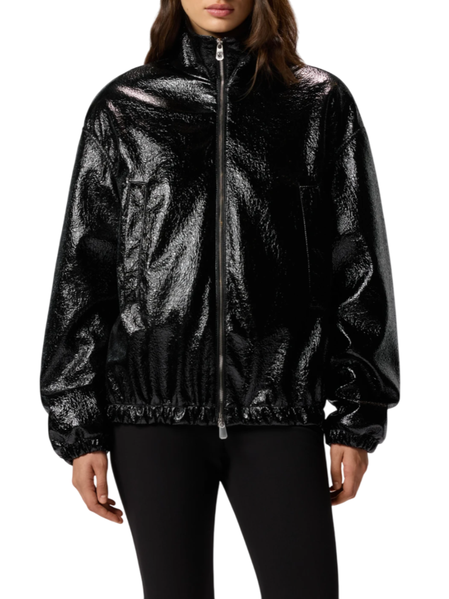 Pinko giubbino over Blasa effetto vernice nero 106024-A2YG Z99 PINKO