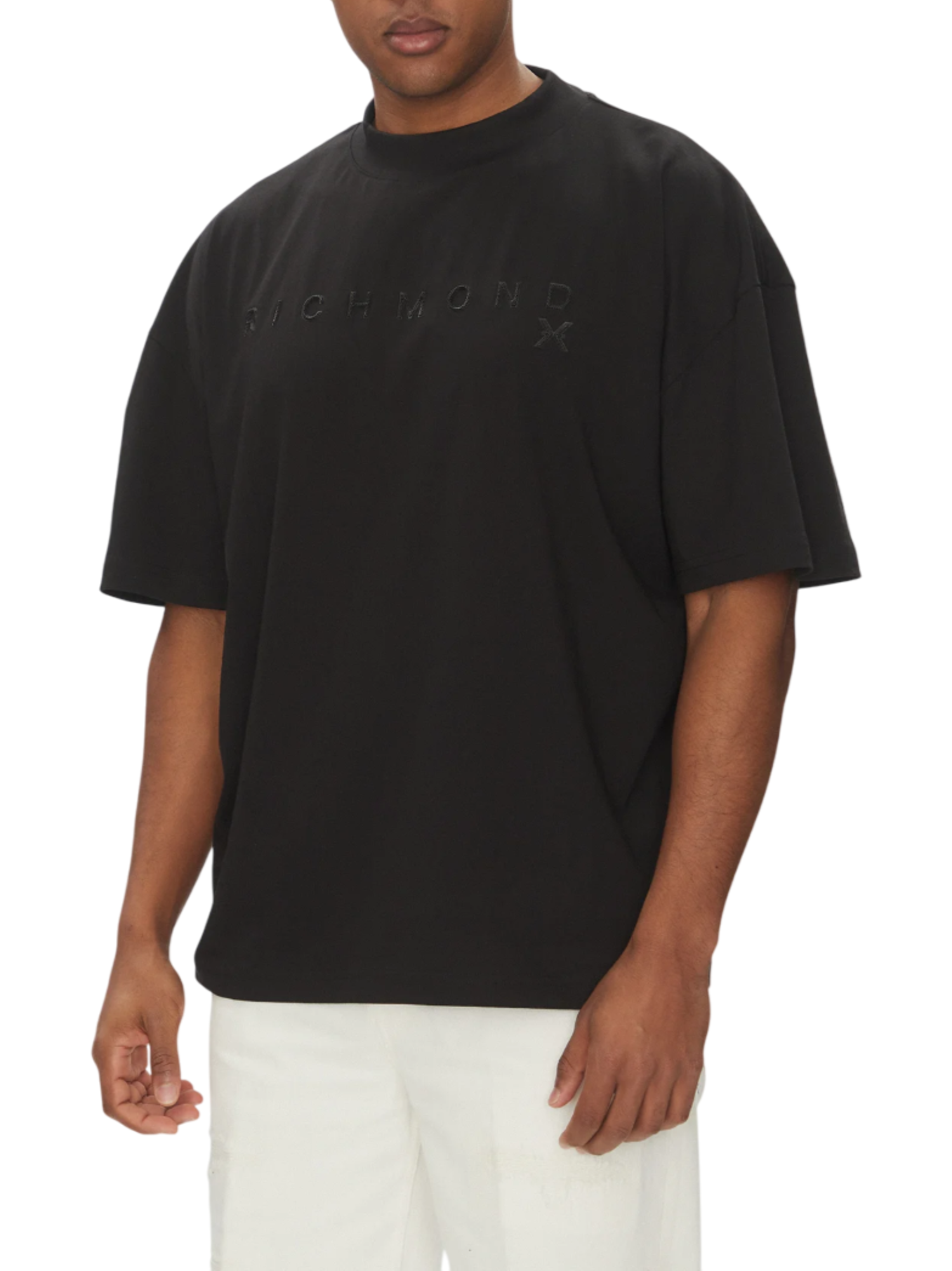 John Richmond T-shirt manica corta con logo Paver nero UMP25155TS BLACK John RICHMOND