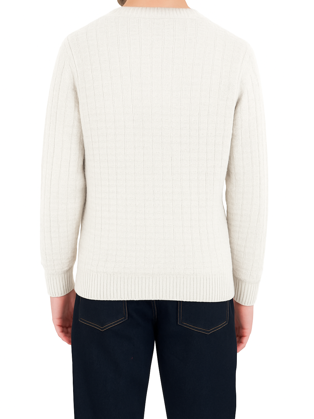 Liu Jo maglia uomo con trama check panna QF5117MA29P 14801 LIU JO