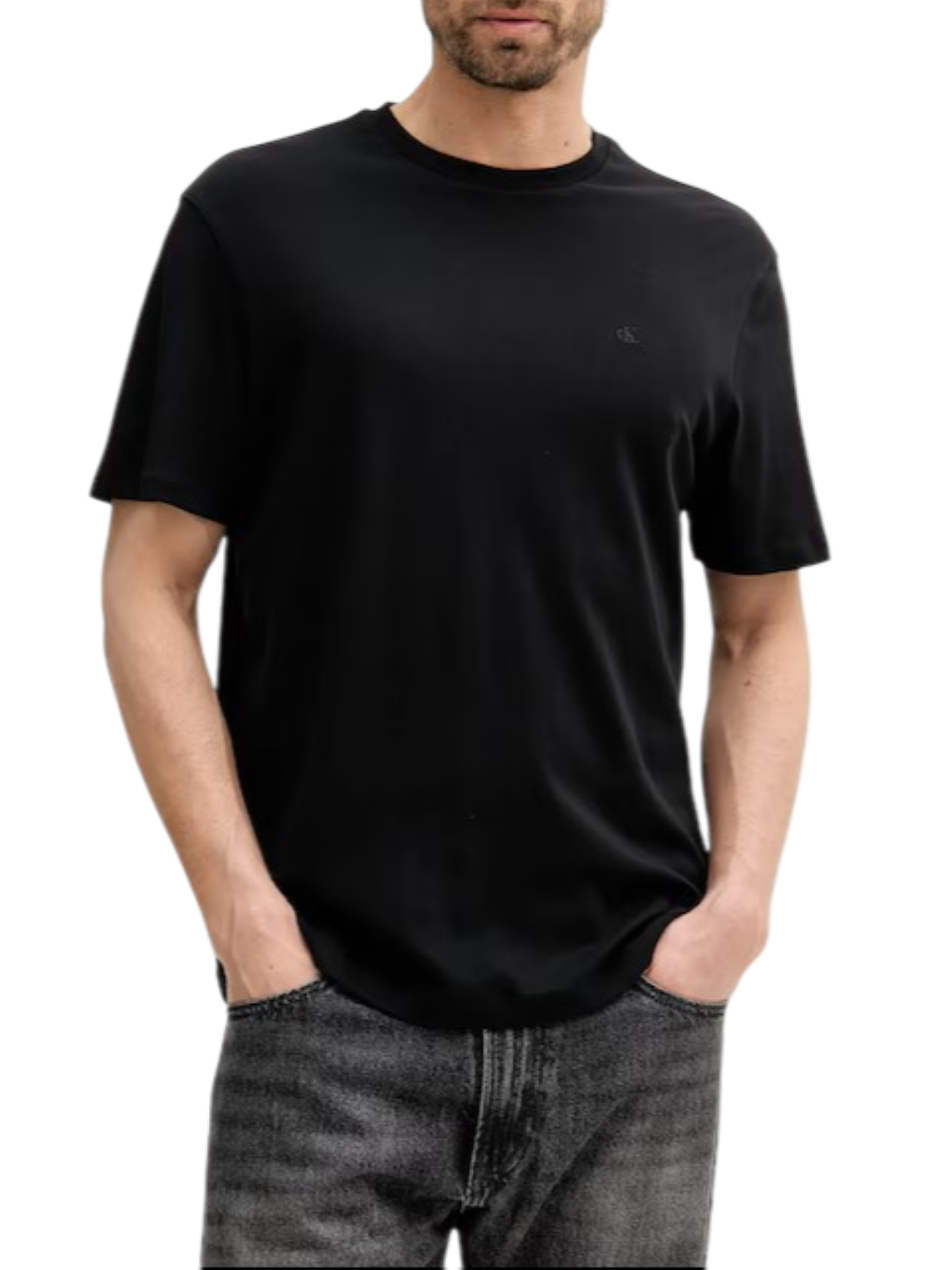 Calvin Klein T-shirt manica corta in cotone Pima nero LV04LB275G UB1 Calvin Klein