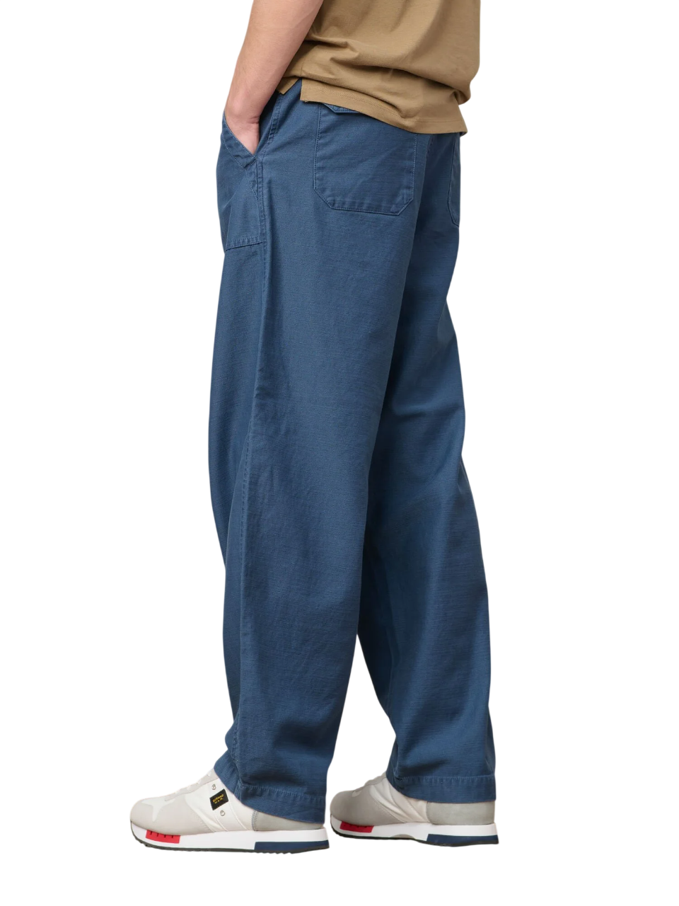 Blauer pantaloni uomo wide leg Hanover Dyed blu 26SBLUP01120-007452 890 BLAUER