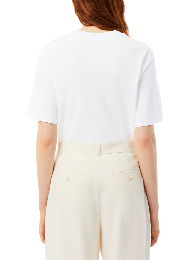 Lacoste T-shirt manica corta in jersey bianco TF7215 001 LACOSTE
