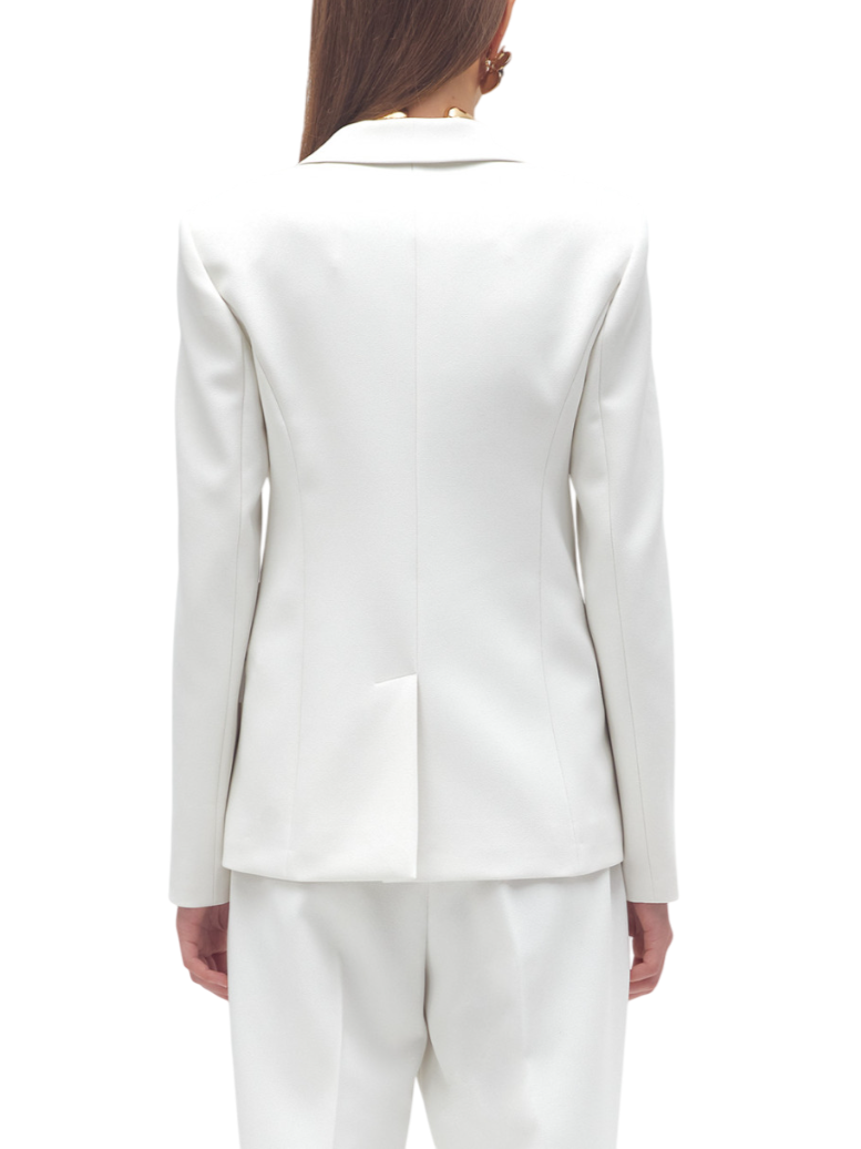 Blugirl giacca blazer in crepe con top bianco latte RA5204T2968 10103 BLUGIRL