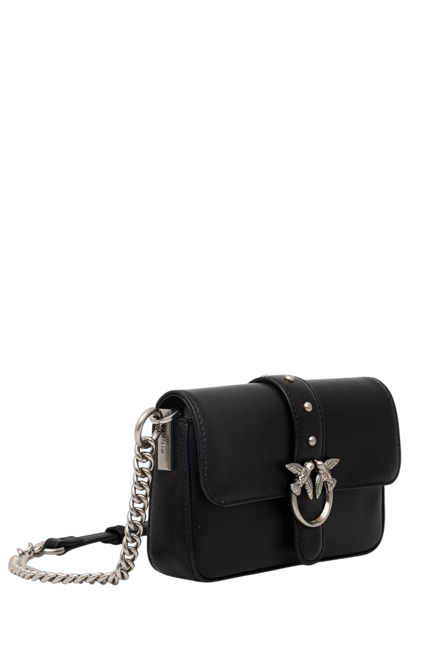 Pinko borsa Love One Slouchy Baby in pelle nero 105353-A0QO Z99O PINKO