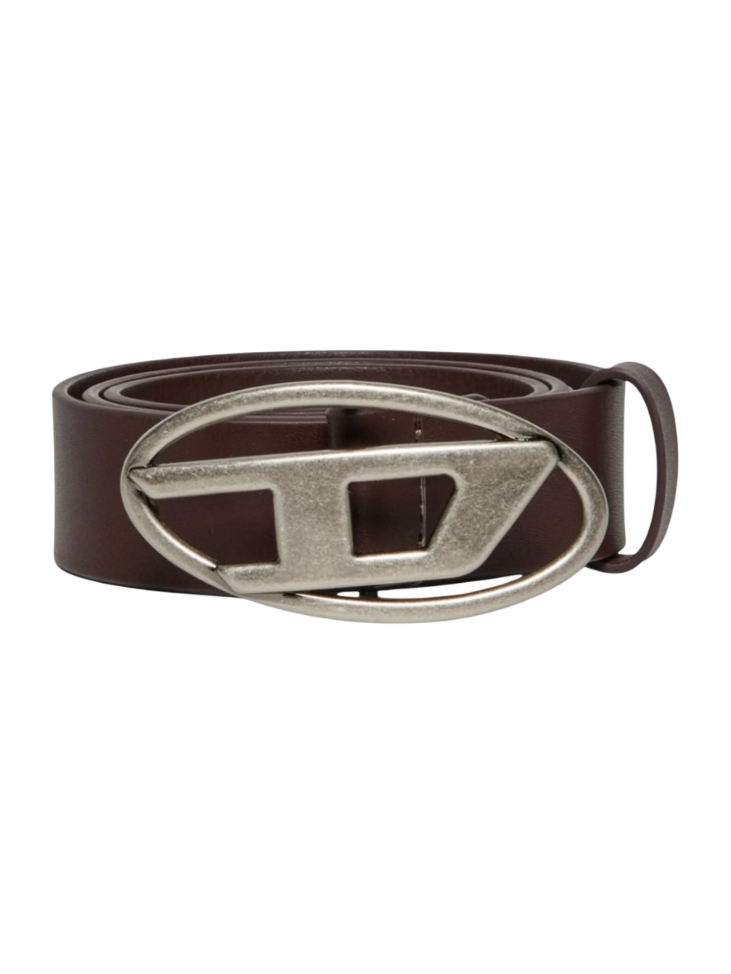 Diesel cintura in pelle h3 con placca logo marrone J01226-KXBLR KP48 DIESEL