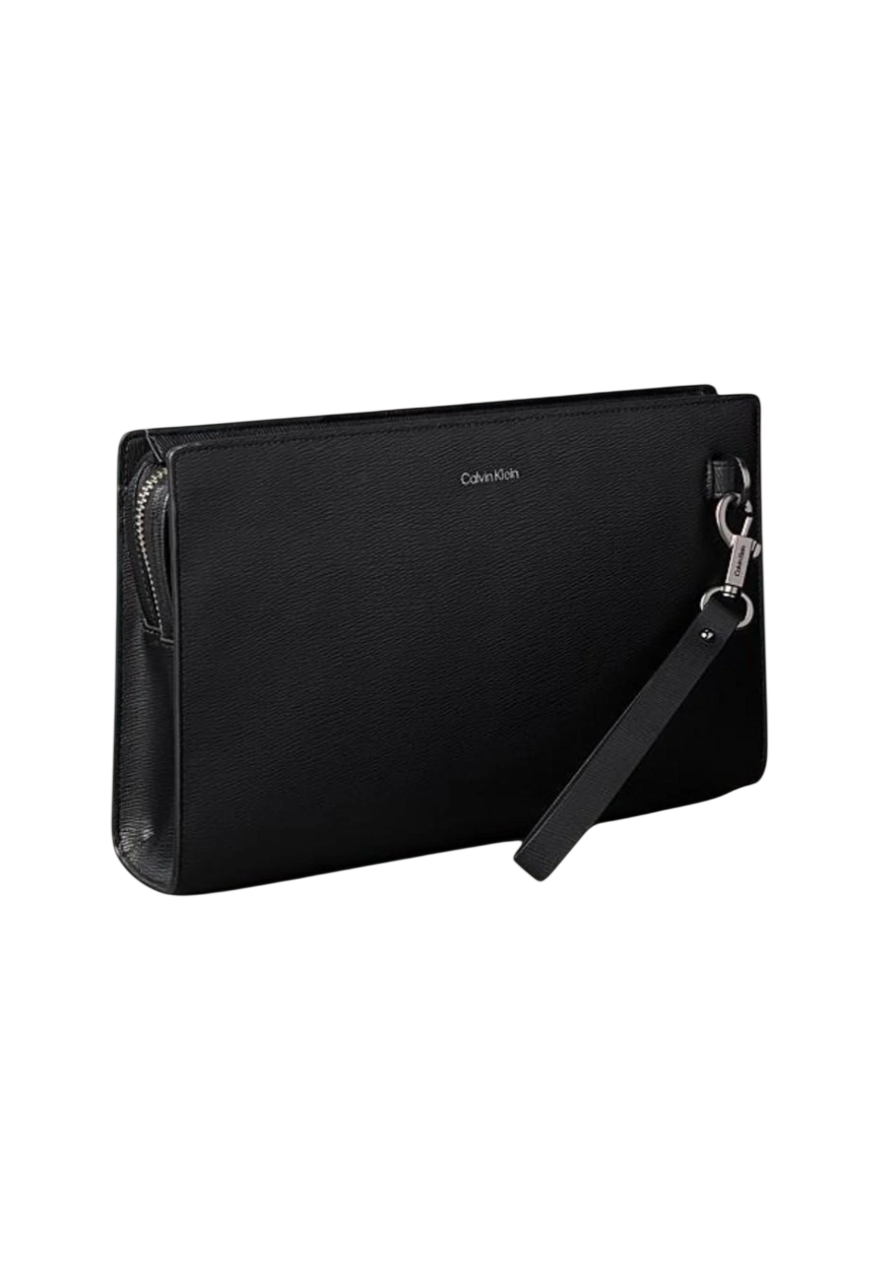 Calvin Klein pochette uomo in ecopelle saffiano nero LV04D1170G UB1 Calvin Klein Accessori