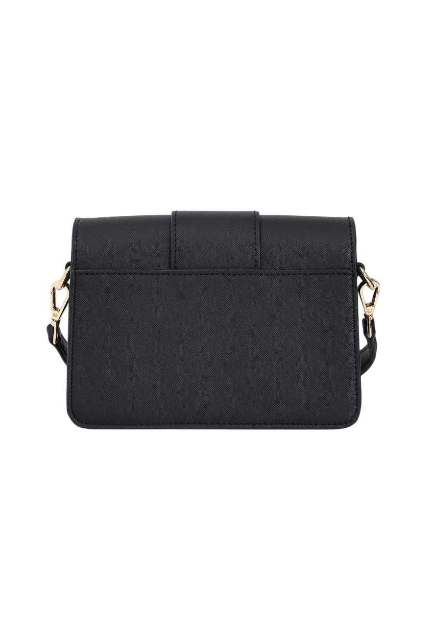 Marc Ellis borsa in ecopelle saffiano Flat Kourtney nero FLAT KOURTNEY BLACK-LIGHT GOLD MARC ELLIS