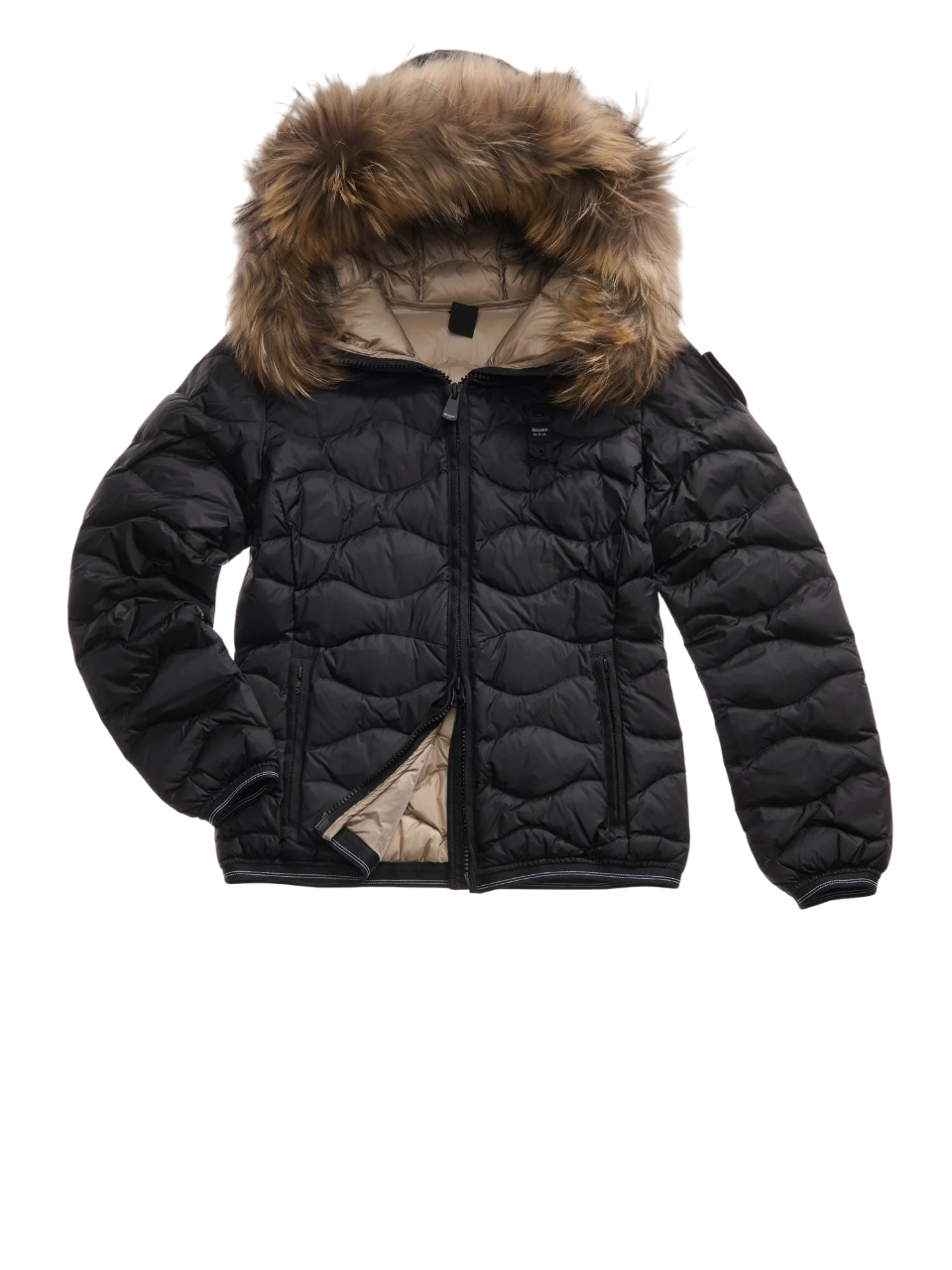 Blauer piumino donna Aldie con cappuccio nero 25WBLDC03096-006047 999EI BLAUER