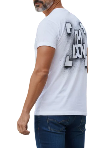 Icon T-shirt manica corta stampa logo bianco IUT013 BIANCO ICON