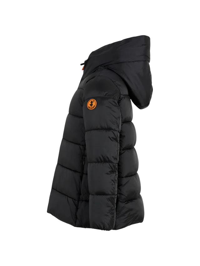 Save the Duck piumino bambina Gracie con cappuccio nero J45650G-IRIS21 10000 SAVE THE DUCK