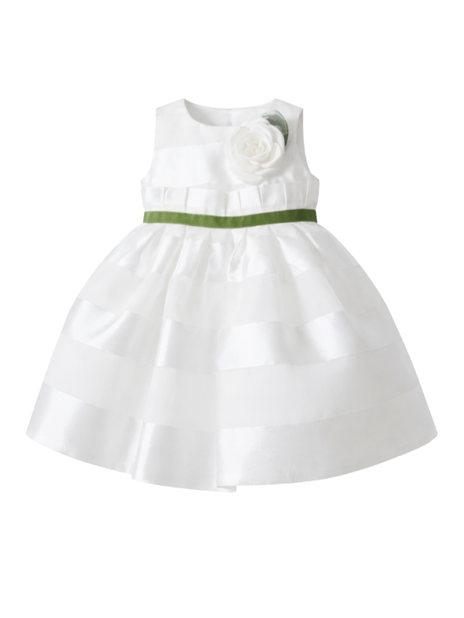 Colori Chiari abito cerimonia neonata con fiore panna FN108500-1894 2035 COLORICHIARI