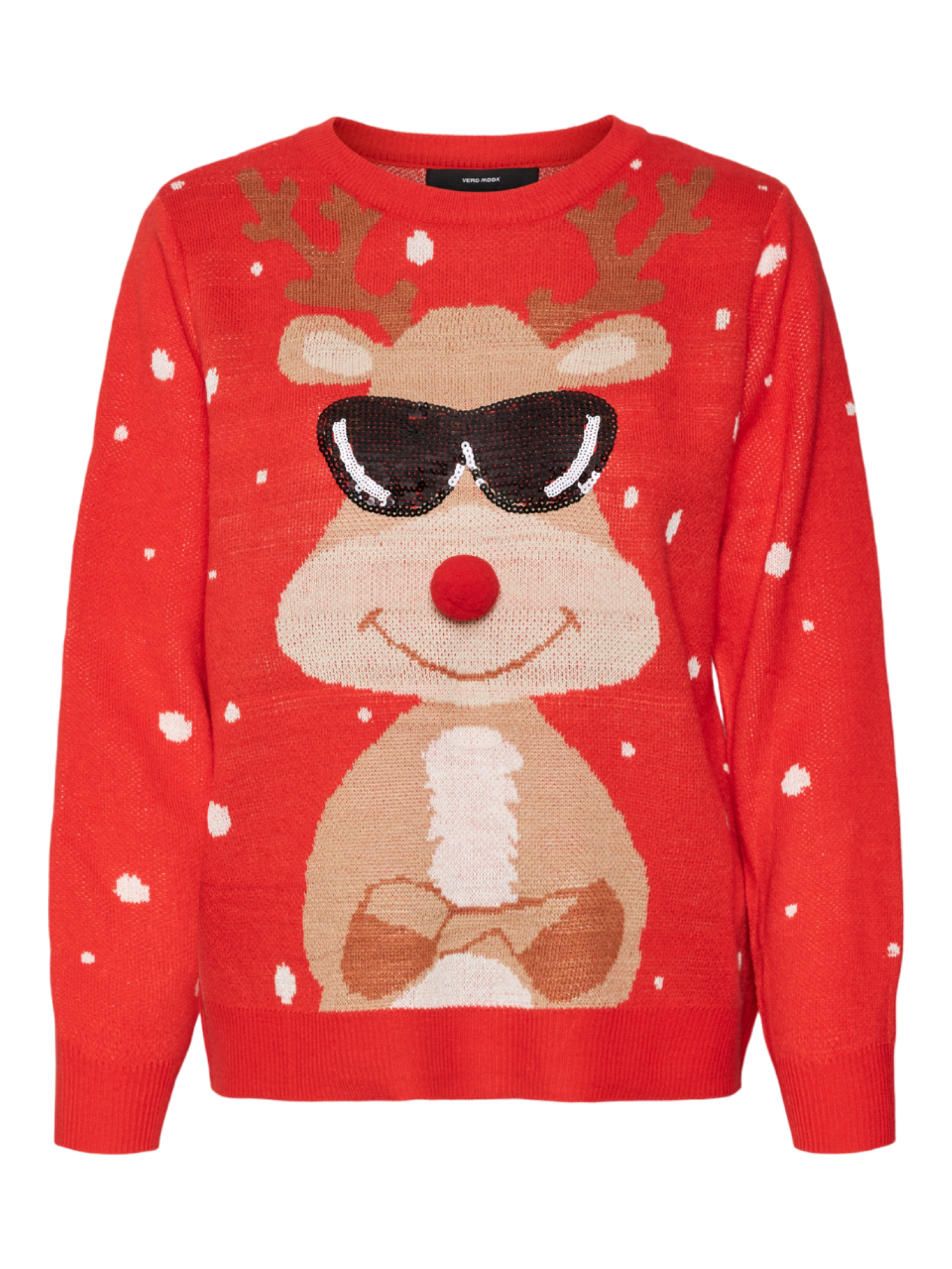 Vero Moda maglia in fantasia natalizia rosso 10309503 CHINESE RED-W.ARTWORK VERO MODA