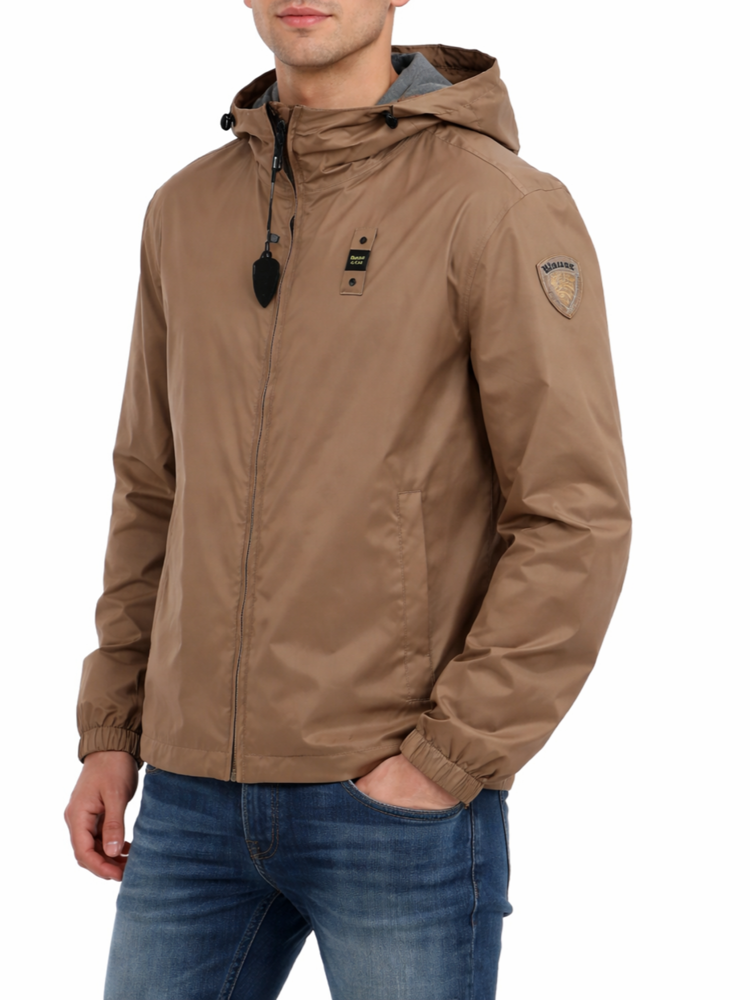 Blauer giubbino leggero antivento uomo con cappuccio Carruth marrone 26SBLUC11071-007462 340 BLAUER