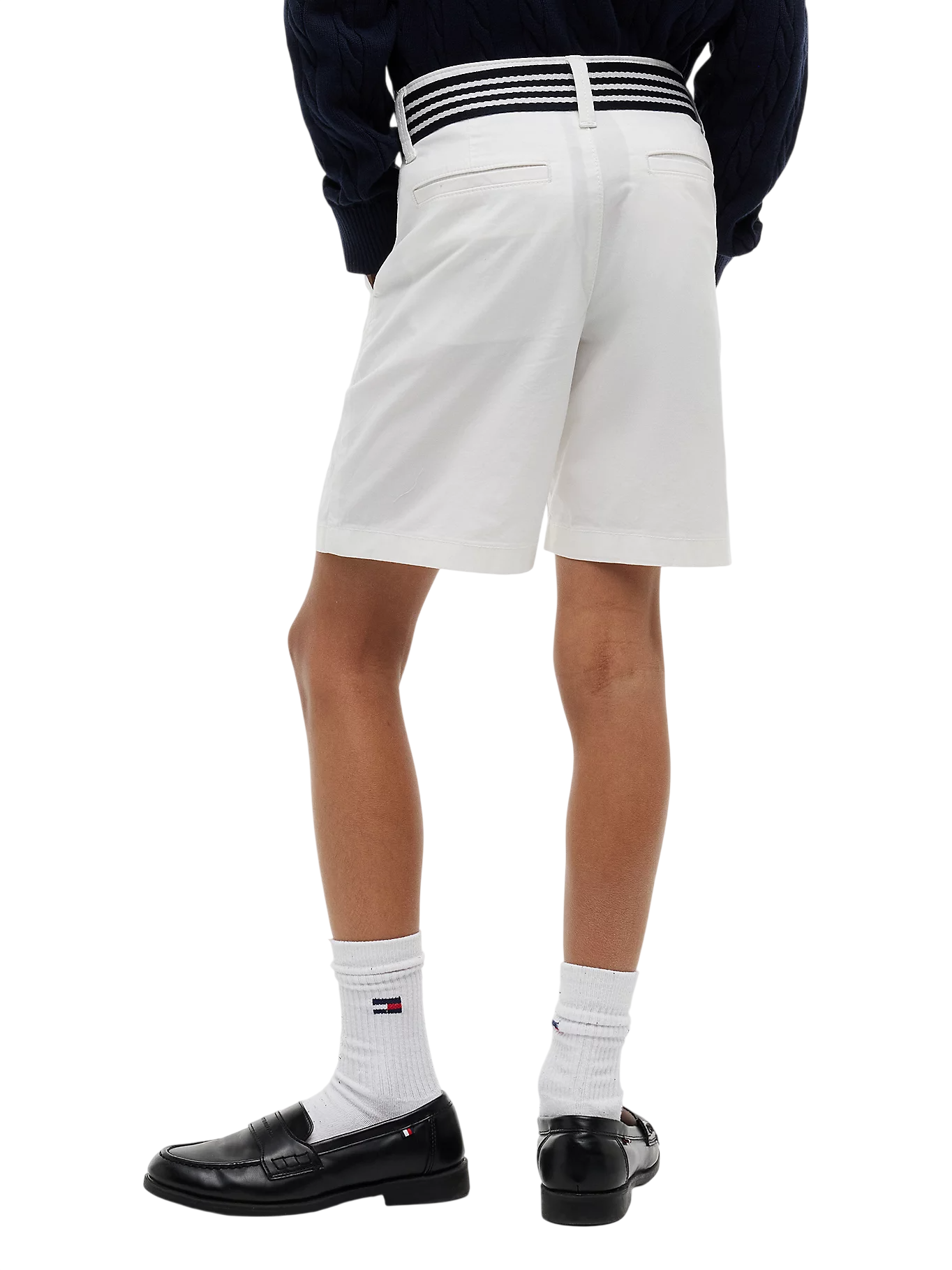 Tommy Hilfiger shorts bambino con cintura bianco KB0KB10246 YBR Tommy Hilfiger
