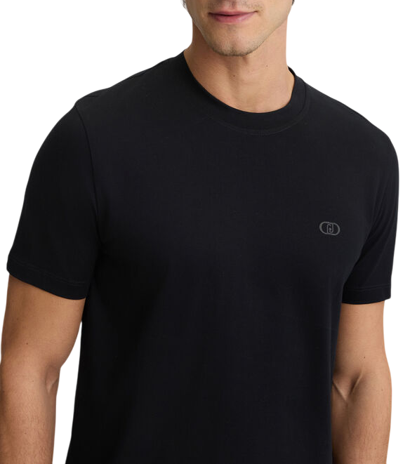 Liu Jo T-shirt basic maniche corte con logo nero QA5125J4799 22222 LIU JO