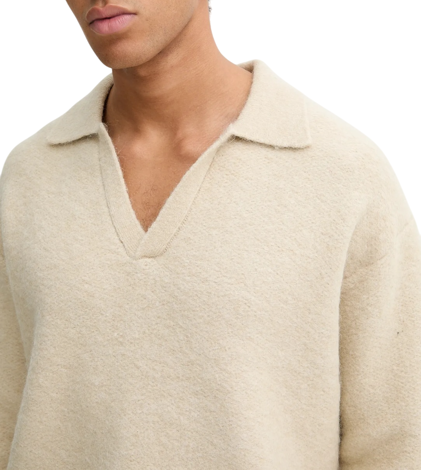 Calvin Klein maglia uomo misto alpaca beige LV04LD307G PD7 Calvin Klein