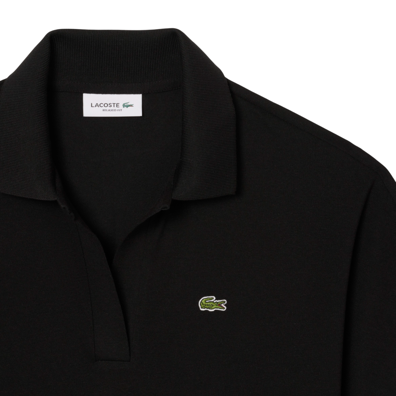 Lacoste polo manica corta donna in piquè nero PF1123 031 LACOSTE