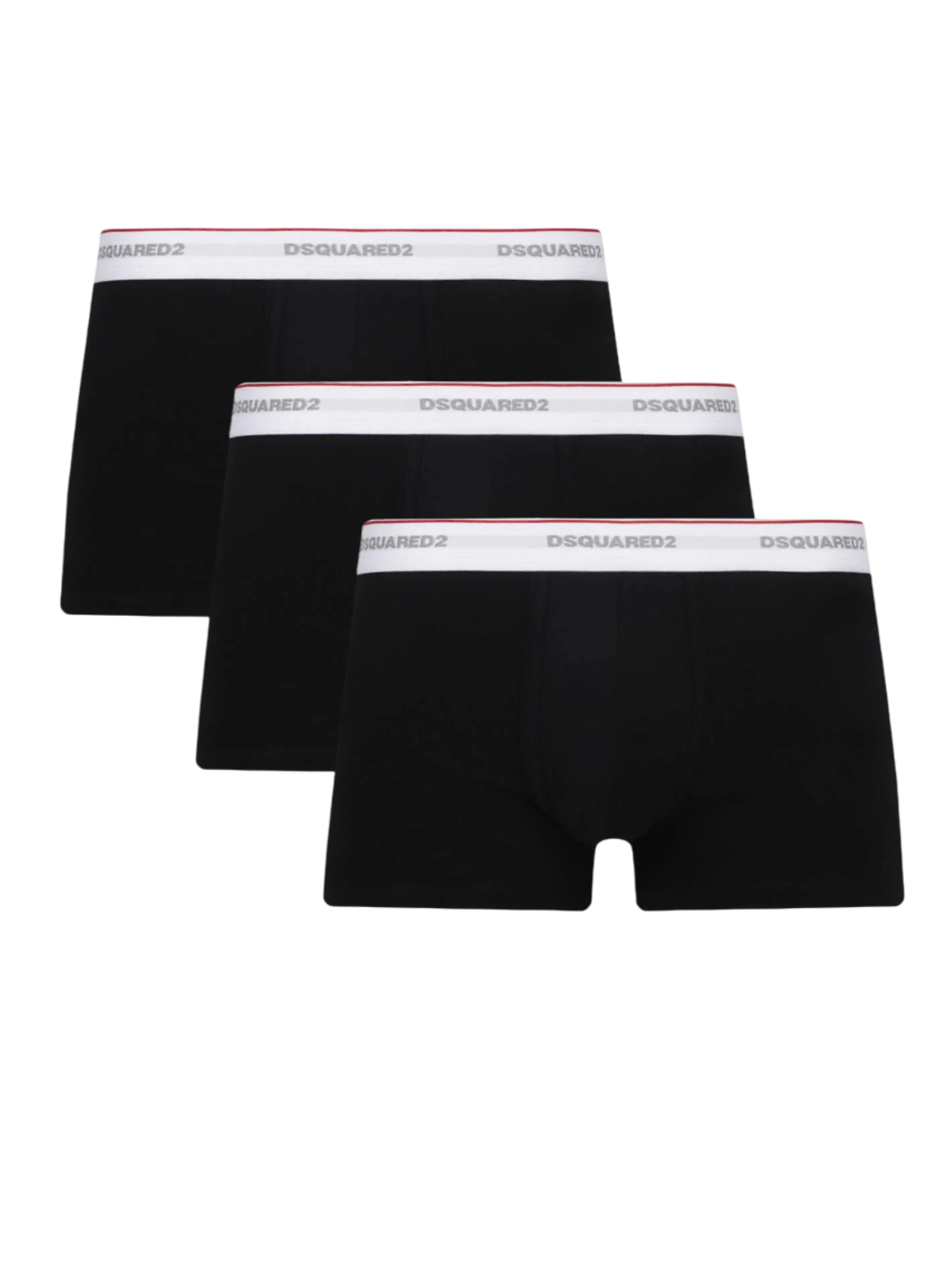 Dsquared2 set 3 boxer con fascia logata nero DCX310060 BLACK DSQUARED2