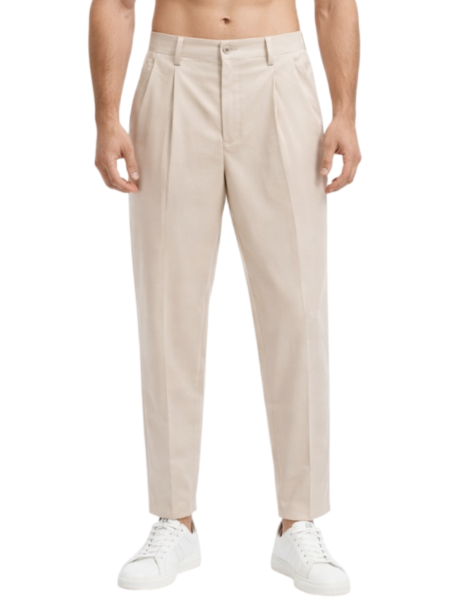 John Richmond pantaloni uomo con pinces beige UMP26015PA SANDSHELL John RICHMOND