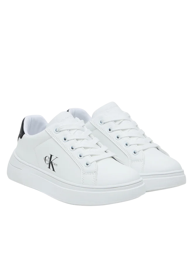 Calvin Klein Jeans sneakers bambino in ecopelle bianco V3X9-83165-1355 X002 Calvin Klein Footwear