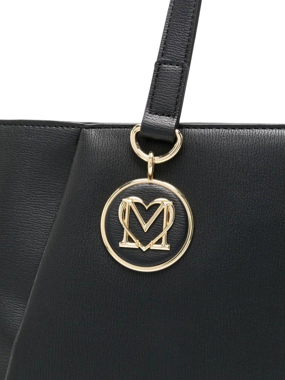 Love Moschino borsa a spalla in ecopelle martellata nero JC4371PP0N-KF0 000 MOSCHINO LOVE