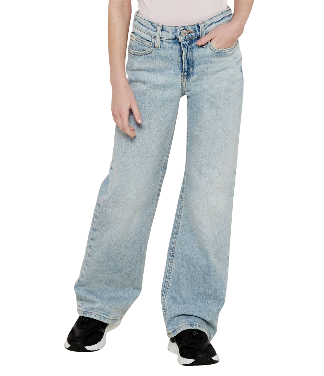 Calvin Klein Jeans jeans gamba larga in denim stretch lavaggio blu chiaro IG0IG02711 1A4 Calvin Klein Jeans