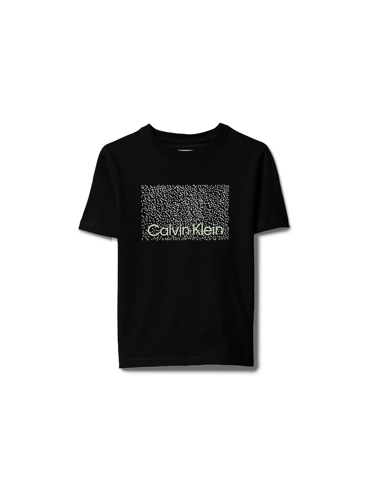 Calvin Klein Jeans T-shirt unisex bambino con stampa logo nero LVCKSJA04B BEH Calvin Klein Jeans