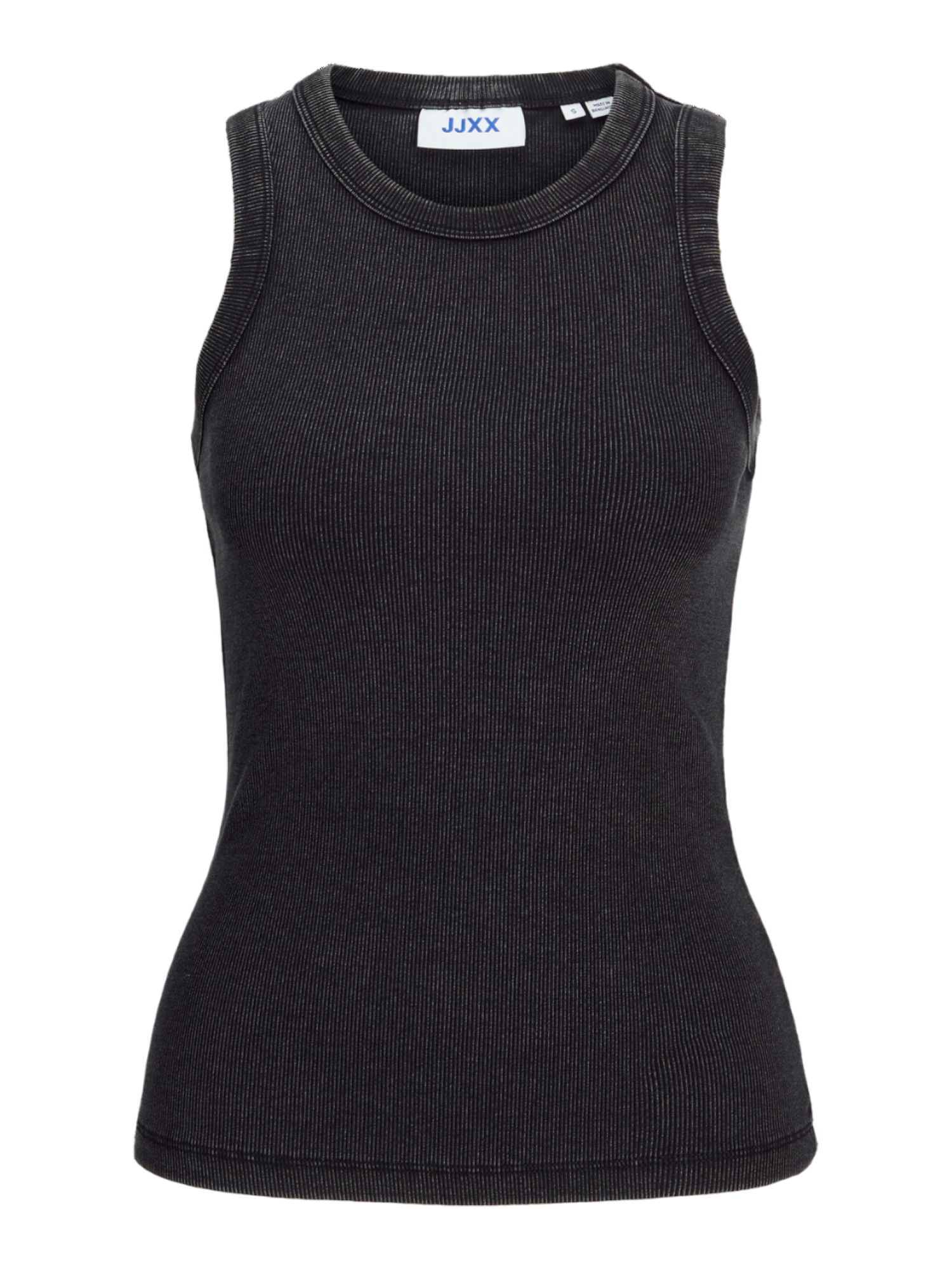 Jjxx canotta in cotone a costine nero 12252291 BLACK JJXX