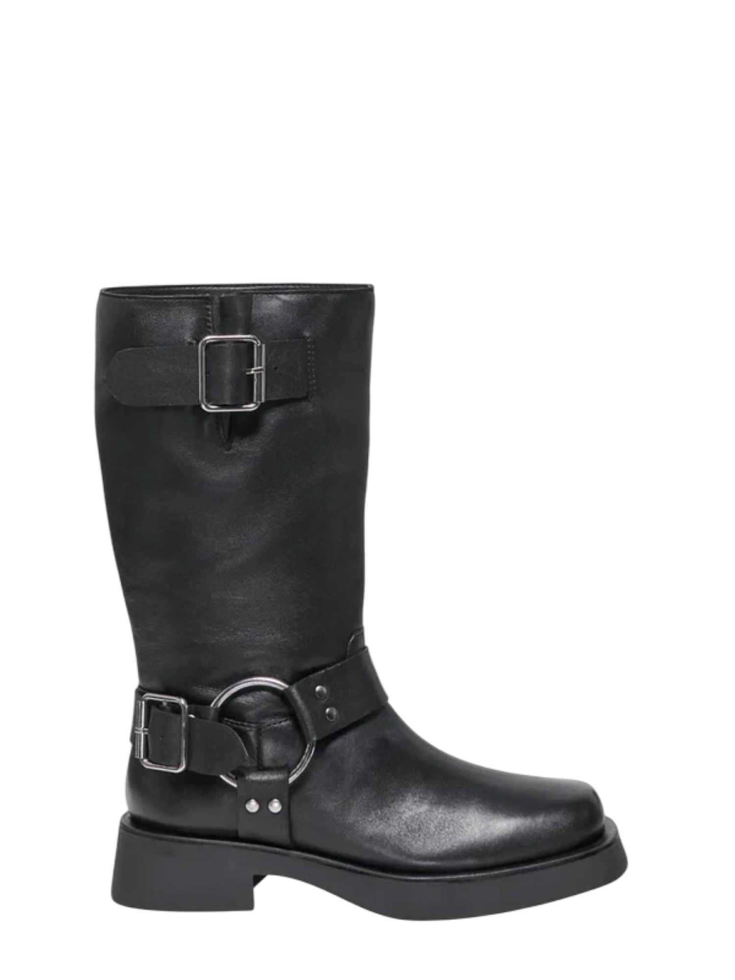 Only stivali biker in pelle nero 15356983 BLACK ONLY