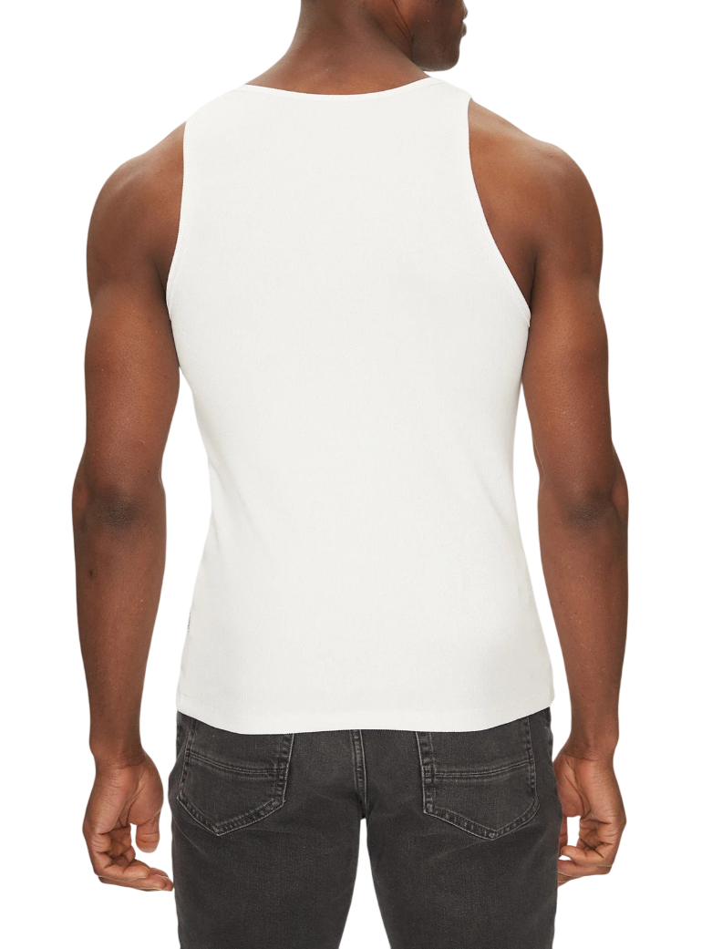 Jack&Jones canotta in cotone a costine bianco 12273156 BRIGHT WHITE JACK&JONES