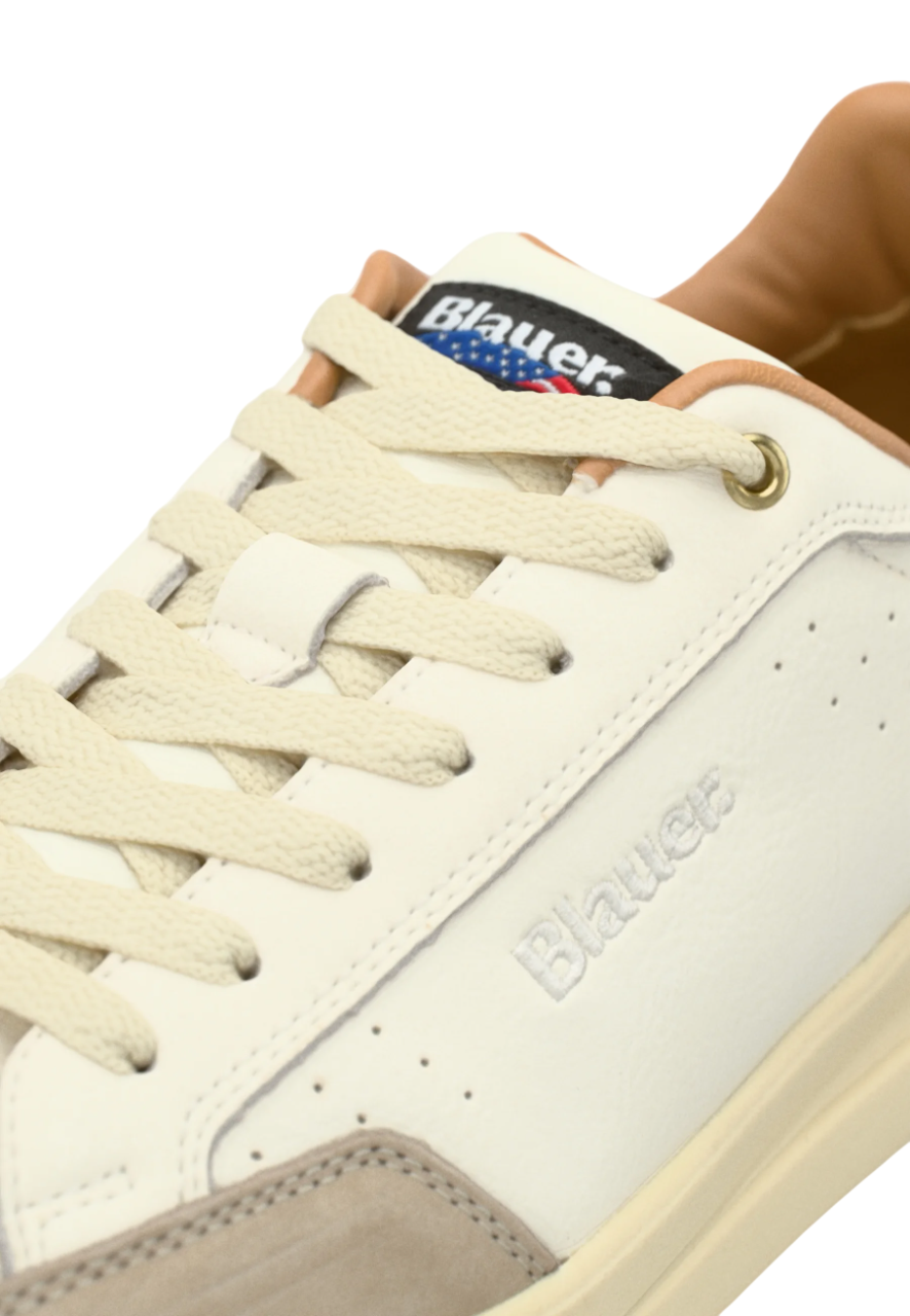 Blauer sneakers uomo Kyoto in pelle e suede panna beige S6KYOTO01-LEC CRE BLAUER