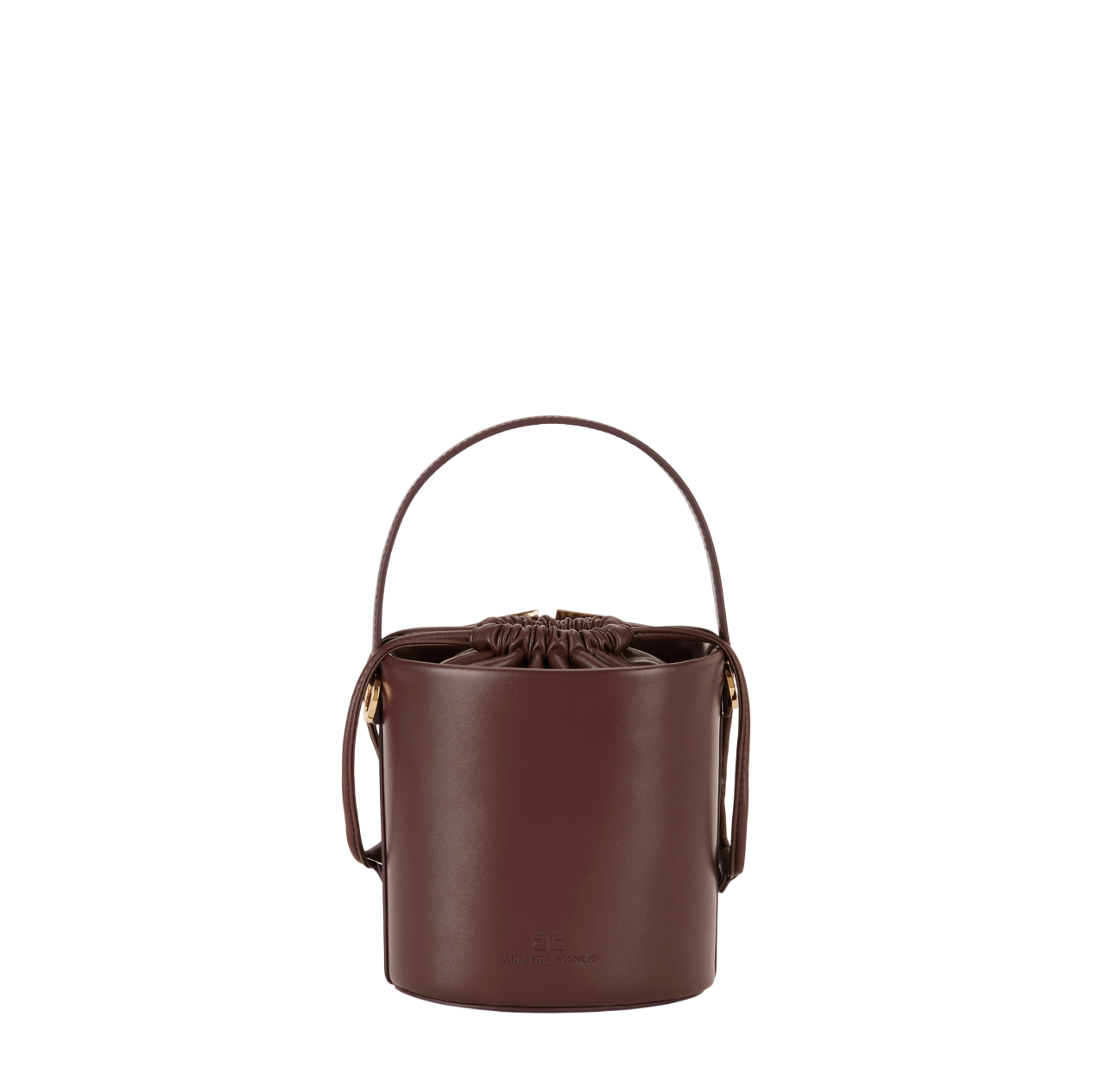 Elisabetta Franchi borsa a secchiello in ecopelle con logo nero BS92A61 644 ELISABETTA FRANCHI