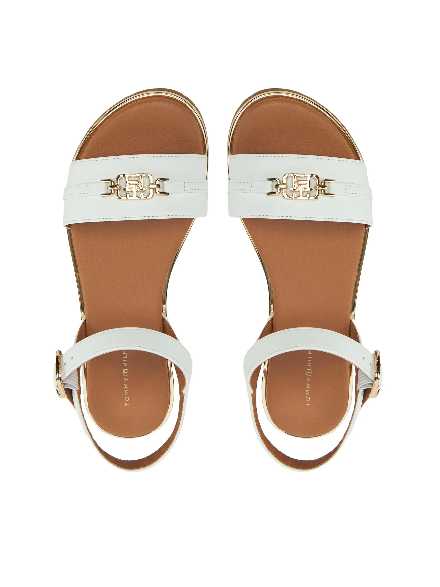 Tommy Hilfiger sandali bambina in ecopelle con placca logo bianco T3A2-33778-0326 100 Tommy Hilfiger
