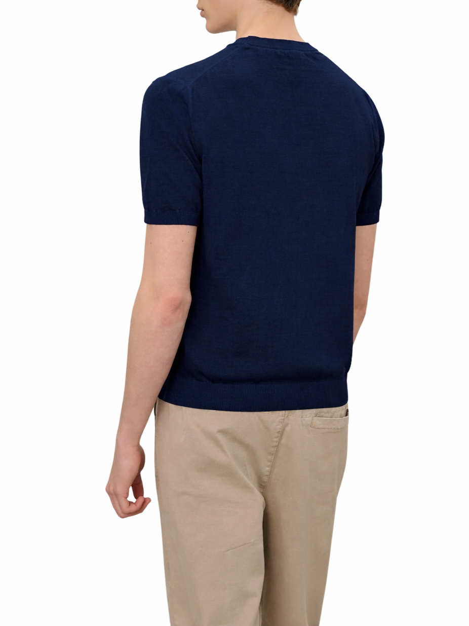 Blauer maglia uomo manica corta in cotone blu 26SBLUM01482-007167 888 BLAUER