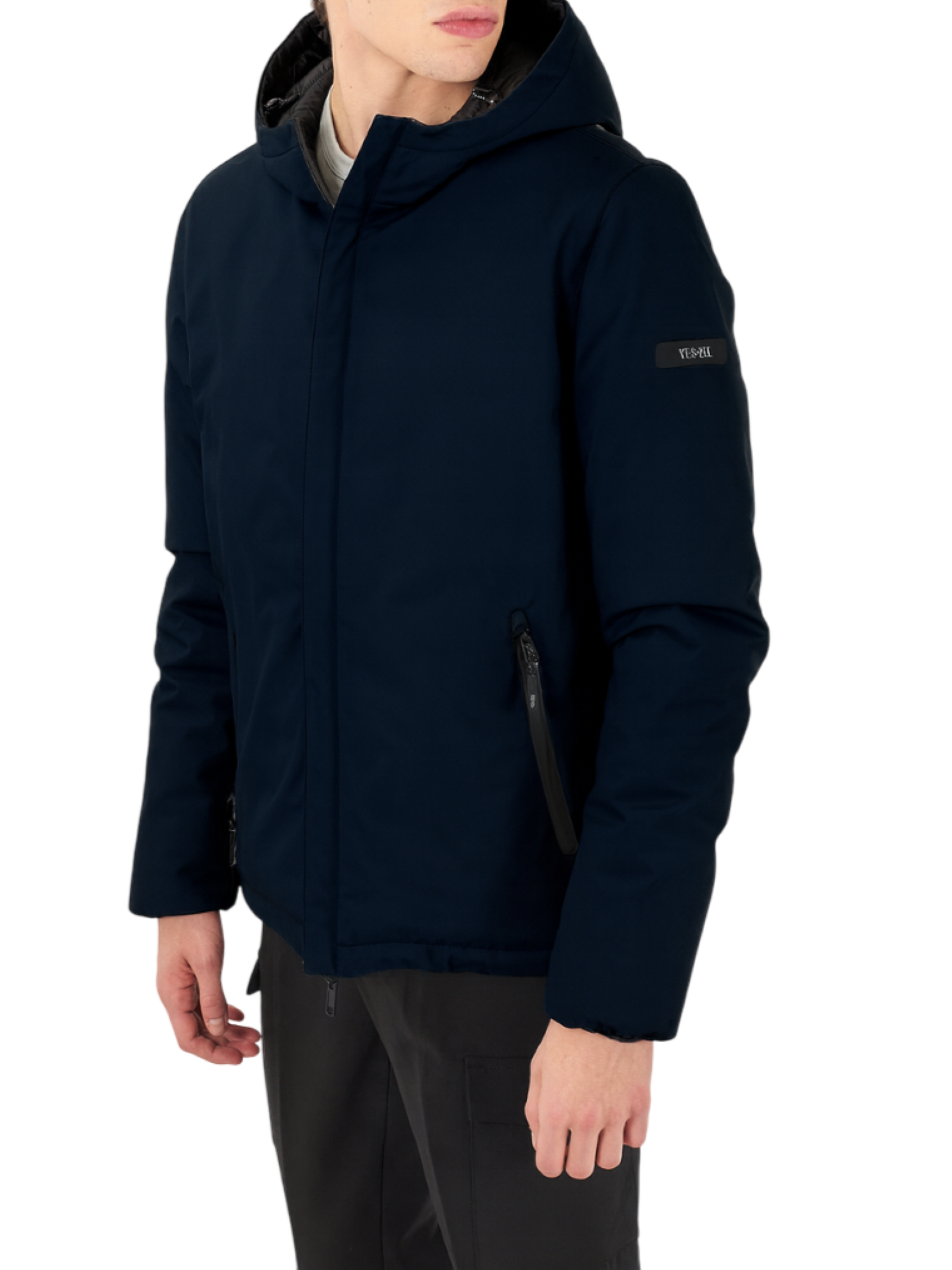 Yes Zee giubbino imbottito reversibile blu nero J824-B500 0710 YES-ZEE