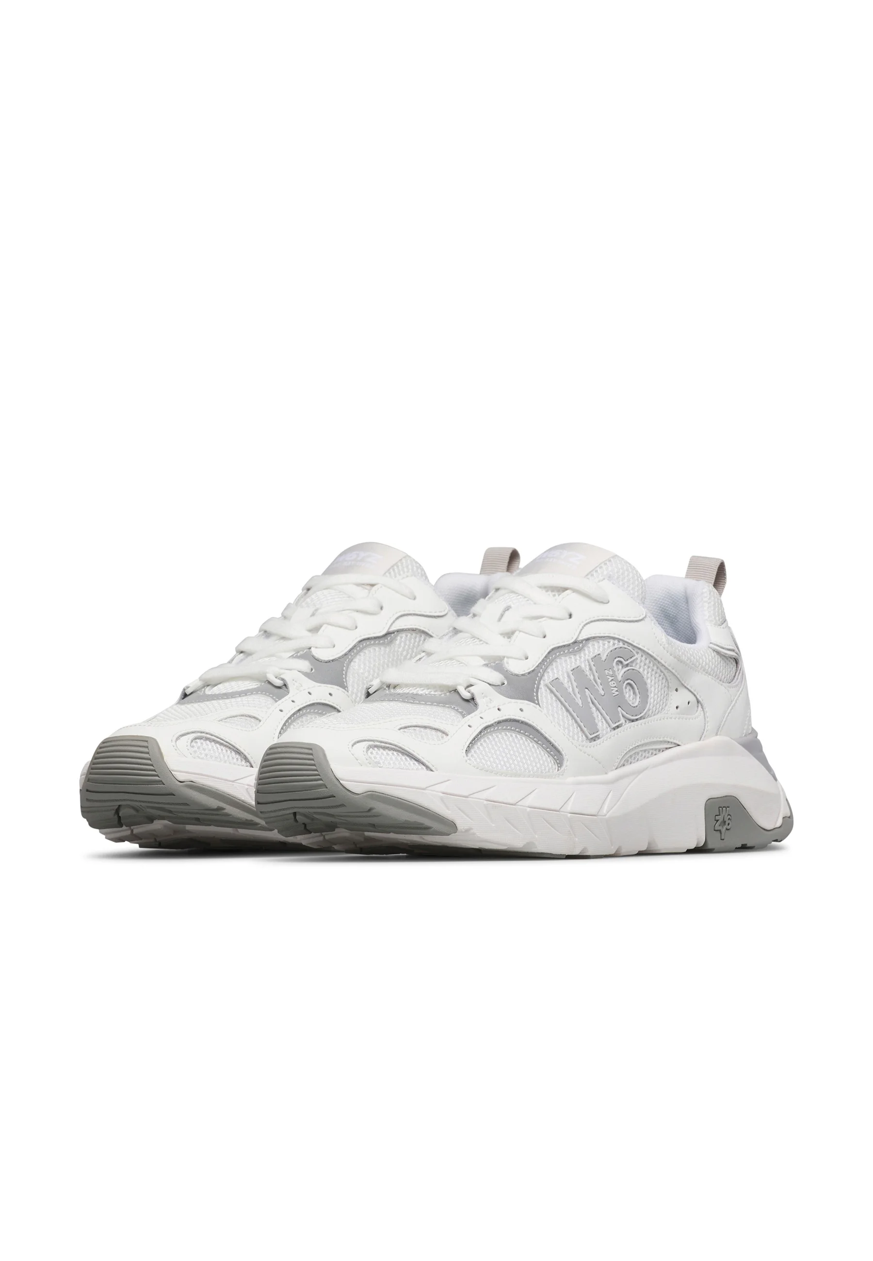 W6yz sneakers uomo Mark in ecopelle e mesh bianco 201984803 0N06 W6YZ