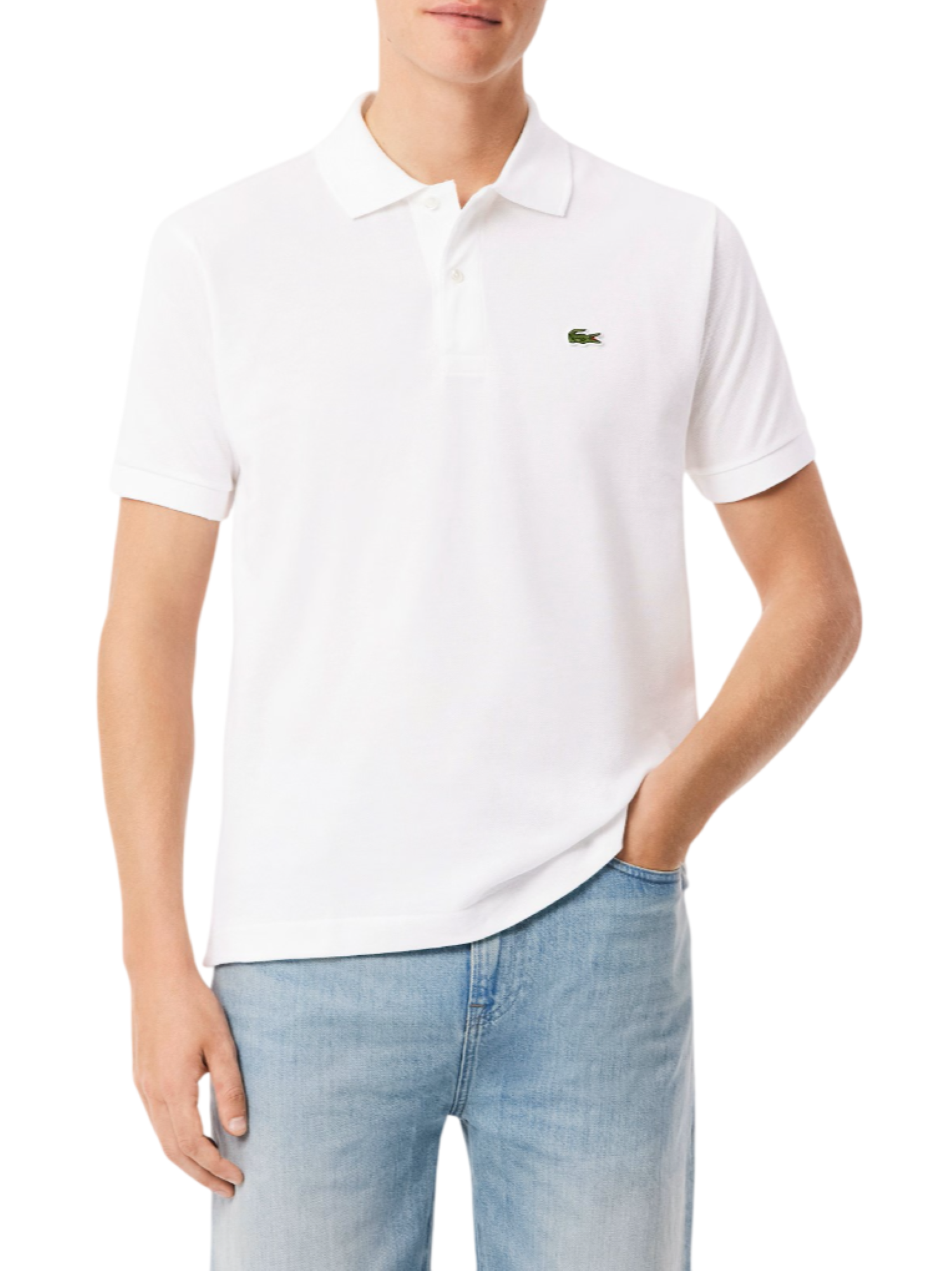 Lacoste polo manica corta 12.12 in piquè bianco 1212 001 LACOSTE