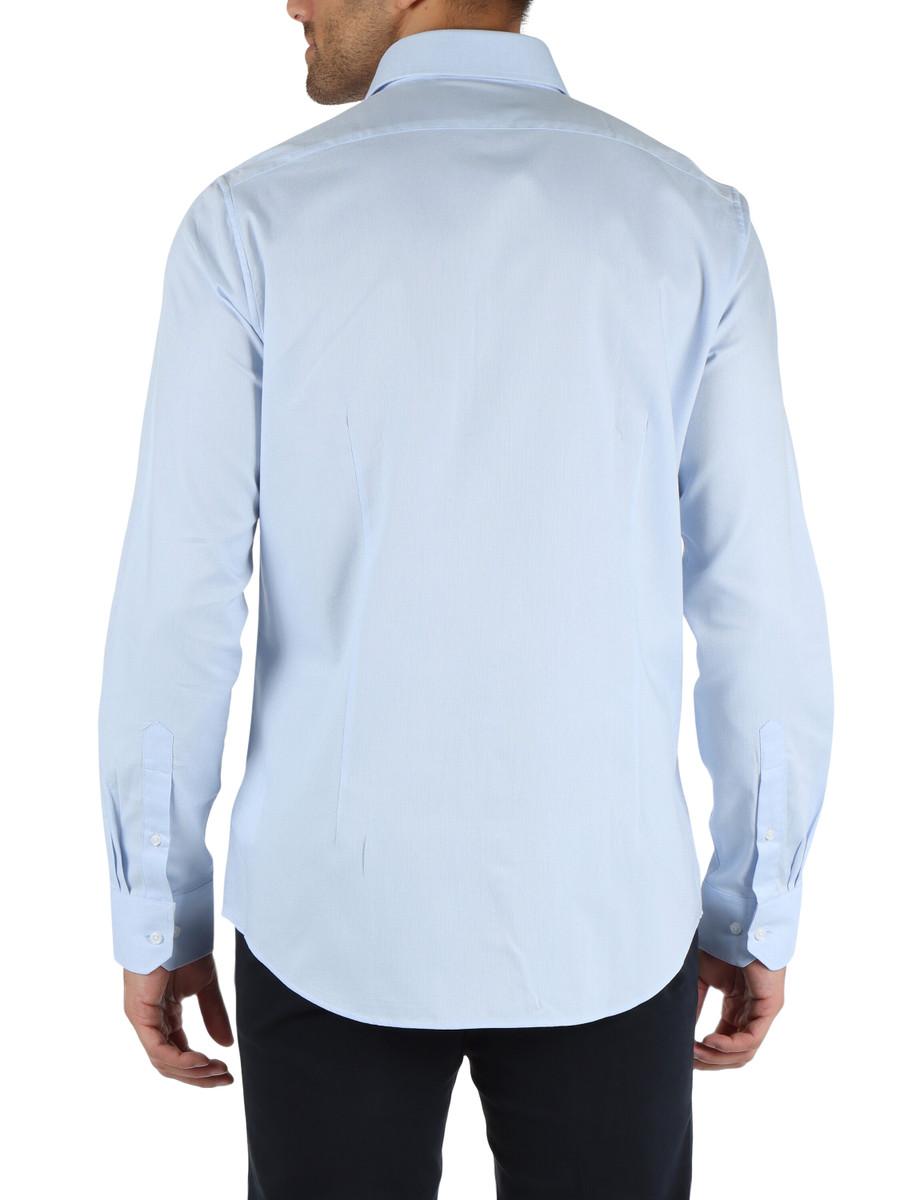 Michael Kors camicia Dobby slim fit in micro fantasia celeste MK0DS01409 M455 MICHAEL KORS