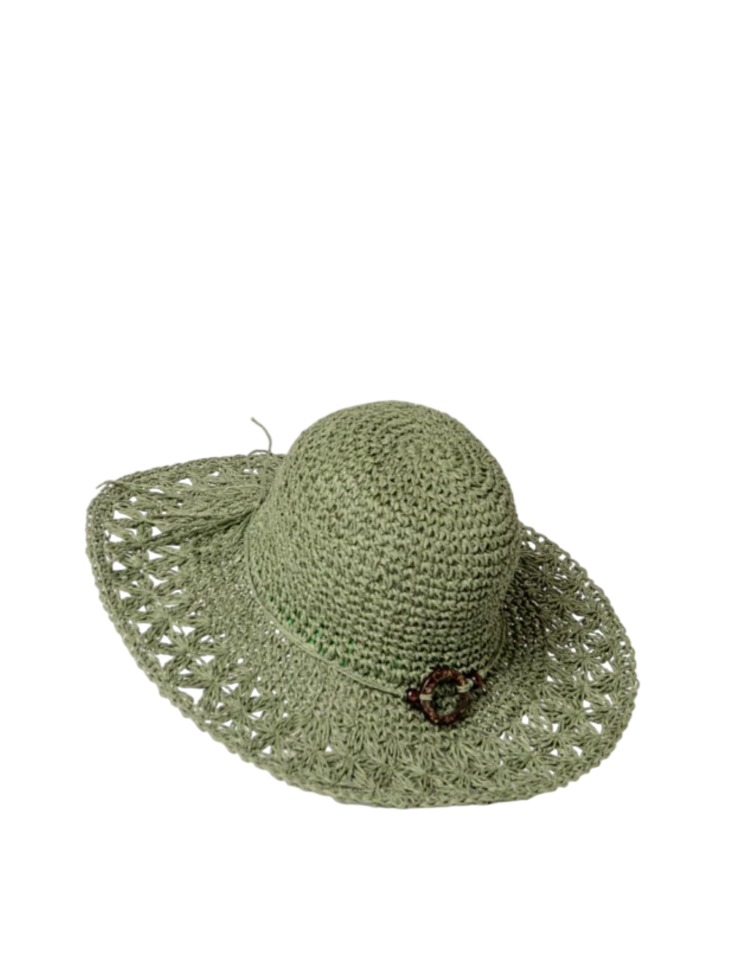 Surkana cappello in rafia Pamela verde salvia 36SORA521 61 SURKANA