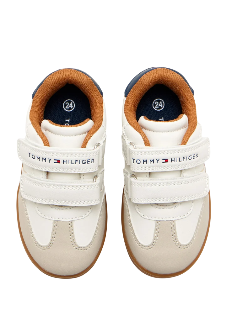 Tommy Hilfiger sneakers bambino con strappi bianco T1X9-34063-1269 B159 Tommy Hilfiger