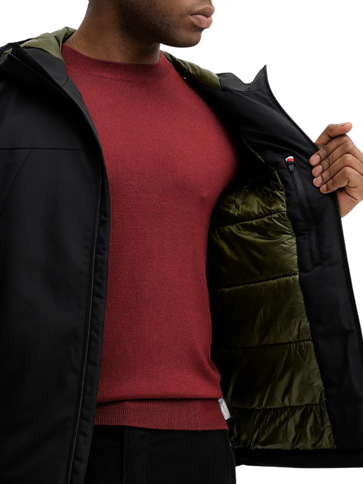 Tommy Hilfiger giubbino imbottito uomo impermeabile nero MW0MW41363 BDS Tommy Hilfiger