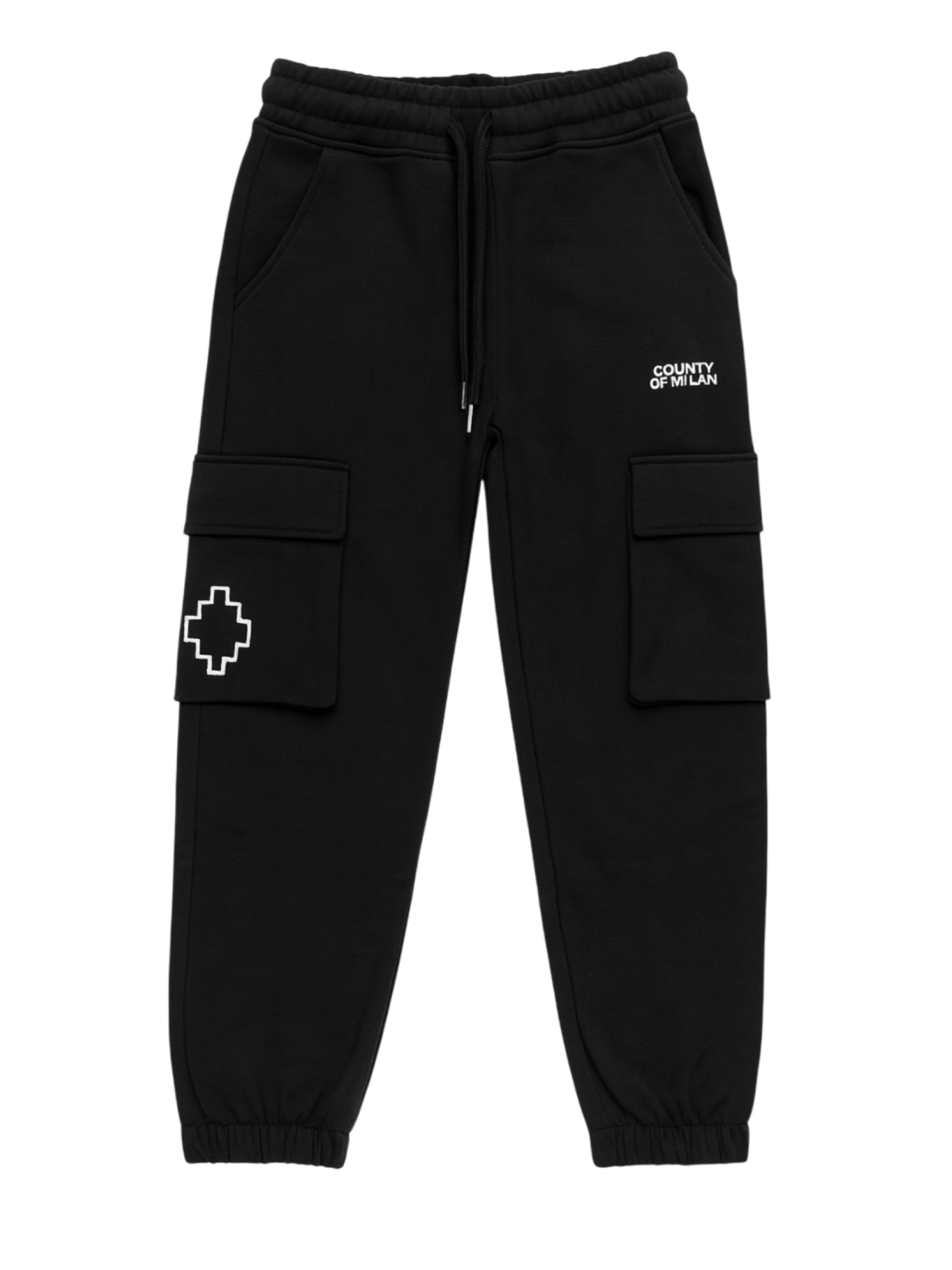 County of Milan pantaloni cargo bambino nero F5CMJBFP008 110 COUNTY OF MILAN KIDS