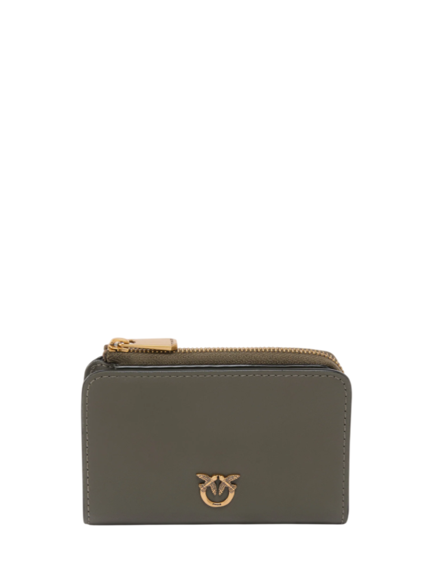 Pinko portafogli mini Wallet in pelle verde fango 106206-A0F1 K35Q PINKO