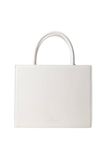 Elisabetta Franchi borsa tote piccola con logo avorio BS33A56E2 DZ9 ELISABETTA FRANCHI