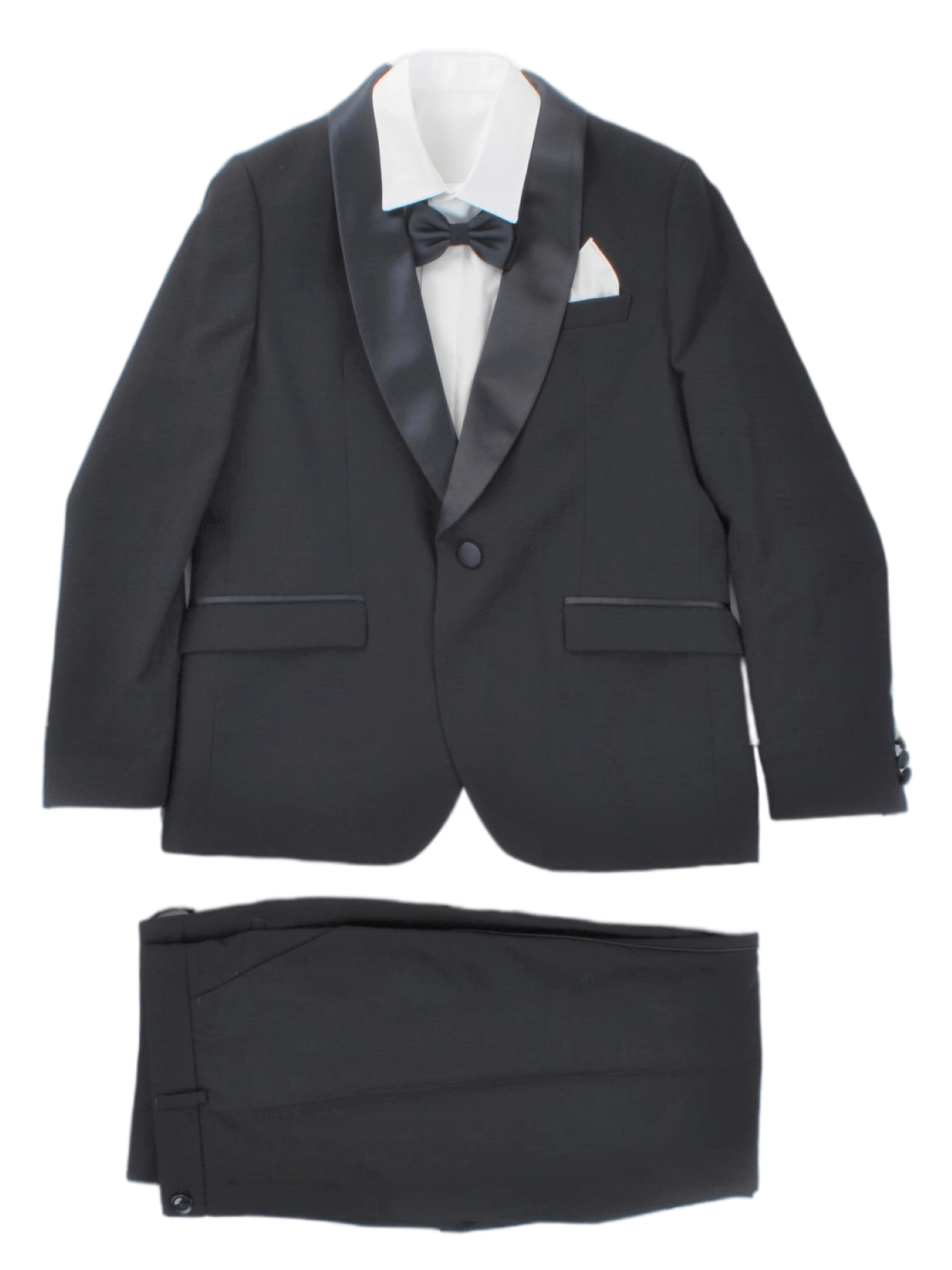 Brando completo elegante giacca camicia pantaloni nero COMB814 BLU BRANDO