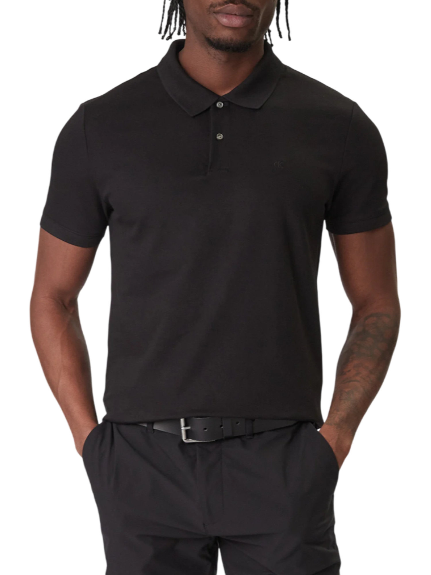Calvin Klein polo uomo manica corta slim nero LV04LC254G UB1 Calvin Klein